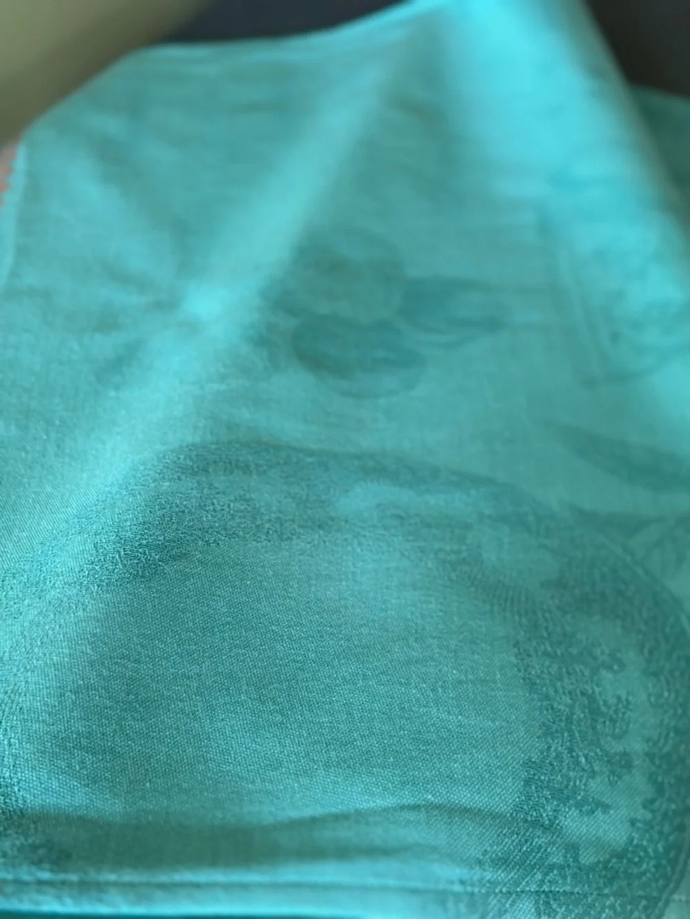 Jacquard Francais Teal and Copper Jacquard Tea Towel